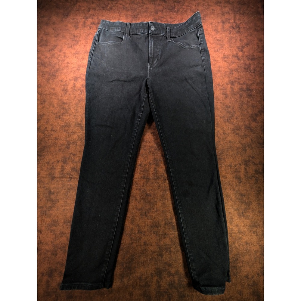 American Eagle Dream Stretch Skinny Jeans‎ Black High Rise Womens 14 SHORT